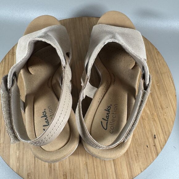 Clarks Women's Giselle Loop Wedge Sandal Beige Size 10 M - Picture 5 of 7